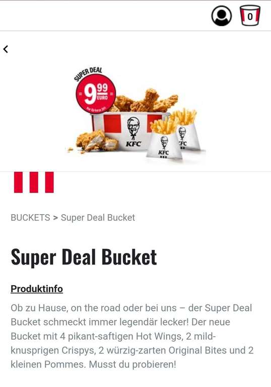 KFC Super Deal Bucket