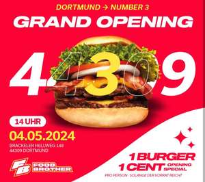 [LOKAL Dortmund] Food Brother Burger für 1 Cent