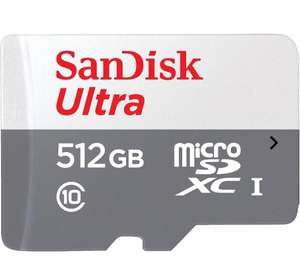SANDISK Ultra UHS-I mit Adapter für Tablets, Micro-SDXC Speicherkarte, 512 GB, 120 MB/s, Versandkostenfrei