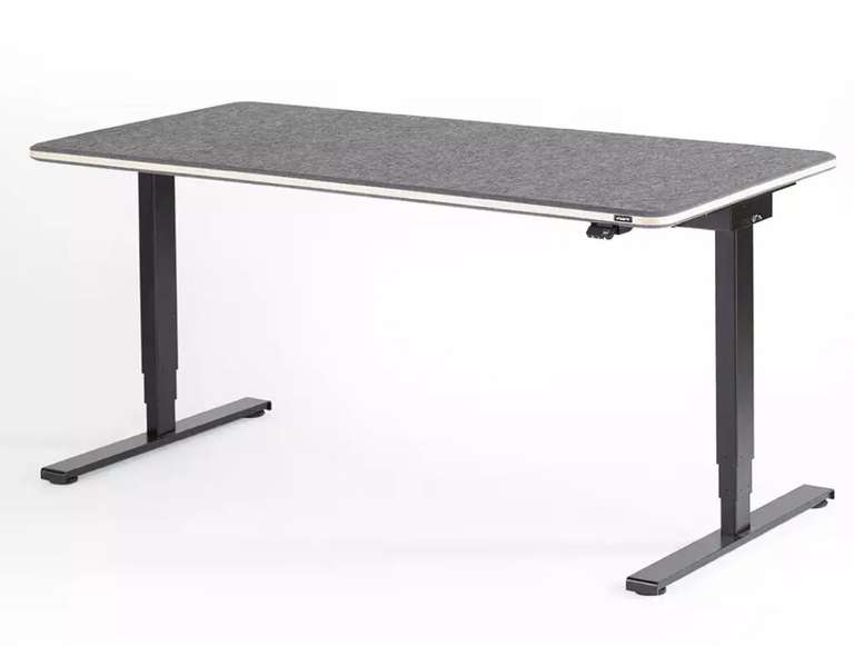 InWerk Masterlift 2 mit aktustischer Tischplatte Made in Germany, 160x80cm, 10 Jahre Garantie Höhenverstellbarer Schreibtisch