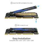 [Prime] Sabrent PCIe 3.0 M.2 SSD-Adapter (4 Lanes, nur für NVMe M-Key, inkl. Heatsink)