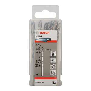 [Amazon Prime] Bosch Professional Metallbohrer HSS-G geschliffen (10 Stück, Ø 5,2 mm)
