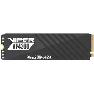 1TB Patriot Viper VP4300 mit Kühlkörper / Heatsink M.2 PCIe 4.0 x4 3D-NAND TLC SSD (VP4300-1TBM28H) PS5 kompatibel (mindstar)
