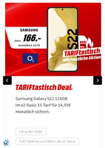 Vertrag Samsung Galaxy S22 5G o2 Basic 15 6 GB LTE (bis zu 50 Mbit/s)