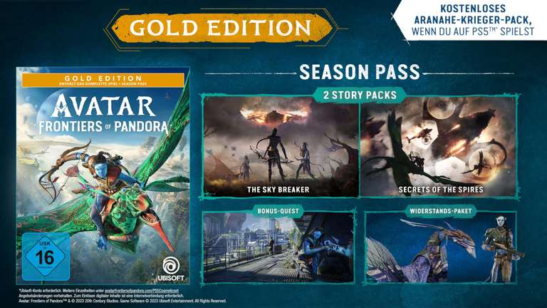 Avatar: Frontiers of Pandora Gold Edition - PS5 €65,15 - XSX €54,10 (Amazon)