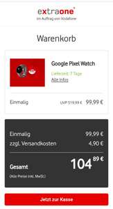 [Vodafone Happy] Google Pixel Watch 4G schwarz