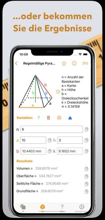 Geometrie - Flächen Rechner - alle In-Apps kostenlos im App Store (iOS)