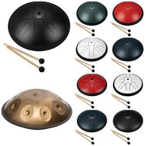Sela Tongue Drum/Handpan Sammeldeal (10), z.B. Sela Melody Tongue Drum SE 370, Größe 10", Stimmung A Hirajoshi inkl. Mallets&Tasche