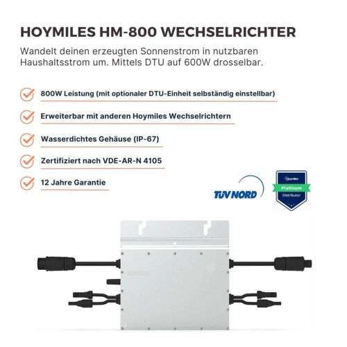 Hoymiles Wechselrichter HM-800 Microinverter