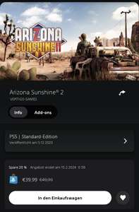 [PSN] Arizona Sunshine 2 Standard Edition (PSVR2) Playstation Store PS5