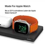 Belkin BoostCharge Pro 3-in-1-Ladepad mit offizieller MagSafe-Lademöglichkeit (15 W) + Schnellladefunktion für die Apple Watch 8 / 7 / Ultra