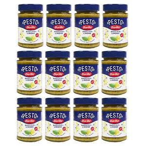 12x Barilla Pesto Basilikum Zitrone Pasta Sauce Nudel-Soße Glutenfrei 190g Neu