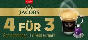 Jacobs Kapseln für Nespresso Maschinen: 4 Packungen kaufen, Geld zurück für 1 Packung