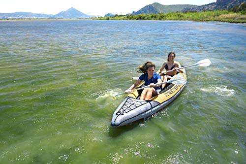 [Amazon] Aqua Marina Memba Kayak | orange | 12'10'' | 2 Personen - bis 155kg belastbar | 3,9m lang | Set inkl. Sitzen, Finnen, Paddel uvm.