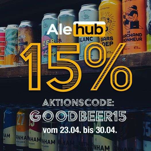 15% Rabatt bei Alehub Bier (Craft Beer / Bierspezialitäten Shop)