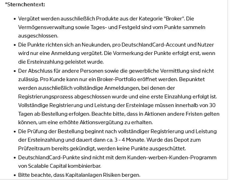 [Scalable + DeutschlandCard] 4.000 Punkte (40 €) für Onlineabschluss eines Depots bei Scalable Capital + einer ersten Einzahlung; Neukunden