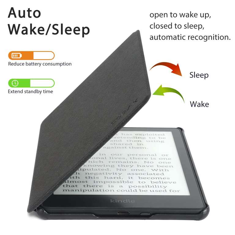 CoBak Hülle für Kindle Paperwhite - Völlig Neue Smart-Cover mit Auto-Sleep-Wake-Funktion