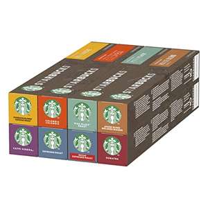 [AMAZON Sparabo] STARBUCKS Probierset und andere Sorten by Nespresso, Kaffeekapseln, 80 Kapseln (8 x 10) mit Coupon