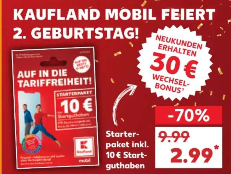 Kaufland-Mobil - Starterpaket inkl. 10€ Startguthaben