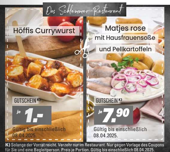Höffis Currywurst für nur 1€ bis 8.4.2025 – Jetzt bei Höffner