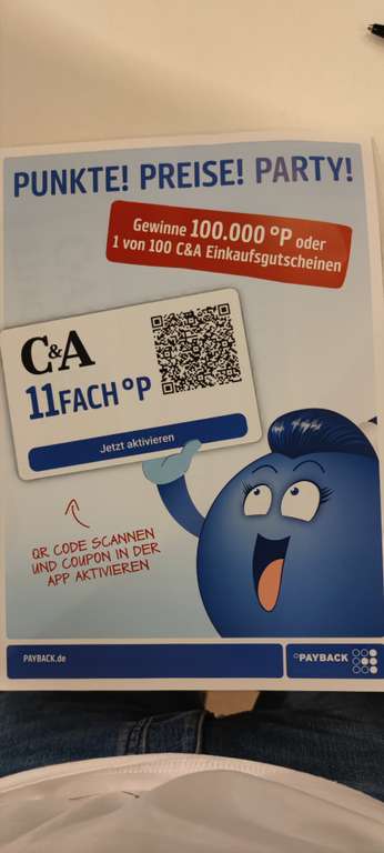 Payback Aktion bei C&A sowie P&C