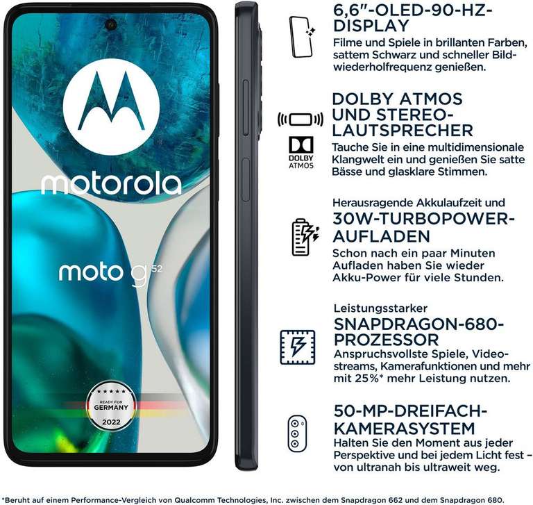 Motorola Moto G52 4GB + 128GB Smartphone
