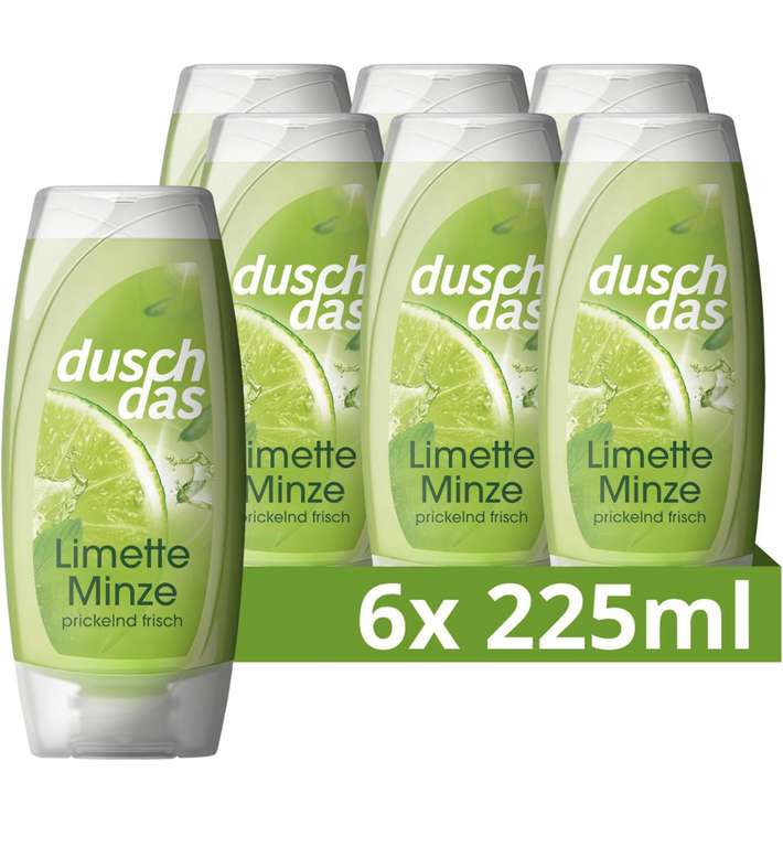 6 x 225 ml / Sammeldeal verschiedene Sorten / Duschdas 3-in-1 Duschgel & Shampoo