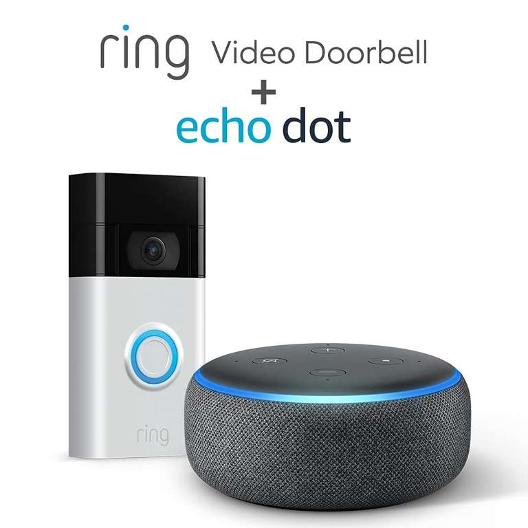 Ring Video Doorbell Wired von Amazon + Echo Dot (3. Gen.) für 39,99€/ Ring Video Doorbell 2. + Echo Dot 3 69,99€, mit Show 5 76,99€