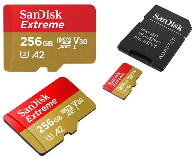 Sandisk Extreme microSDXC 256GB 190MB/s V30 A2 U3 mit SD-Adapter - OTTO UP