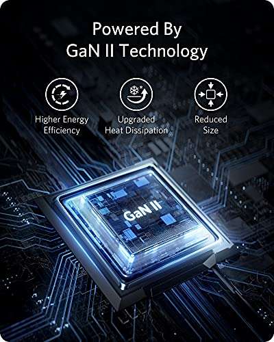 Anker Nano II 30W USB-C Ladegerät Mini Netzteil, GaN II Tech, schwarz (Prime)