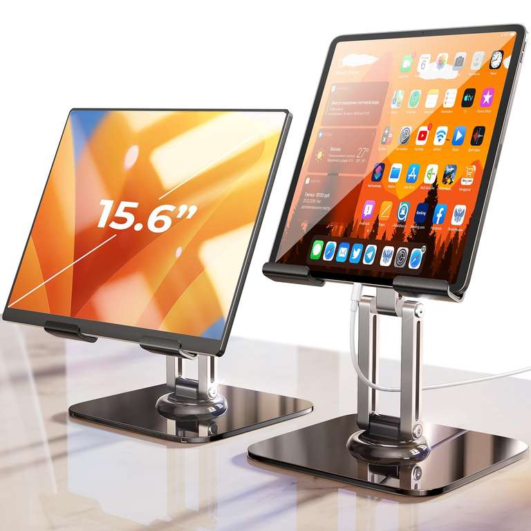 LISEN Tablet Ständer iPad Pro Stand Holder Halterung Tisch, Verstellbarer iPad Ständer für Tablets 12.9,4-15.6 Zoll - prime