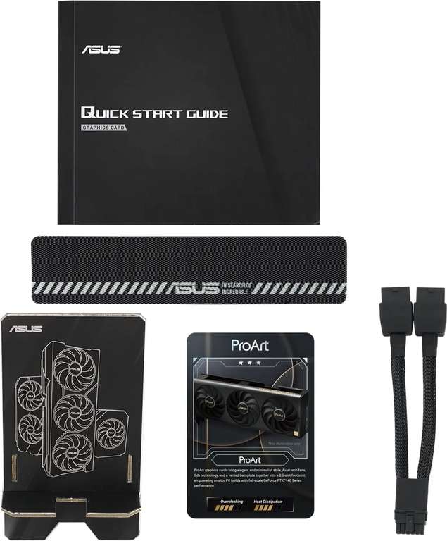 ASUS ProArt GeForce RTX 4070 SUPER OC Grafikkarte (12GB GDDR6X, 3x 95mm-Lüfter, Triple Slot, 16-Pin PCIe 5.0, HDMI 2.1, 3x DP 1.4)