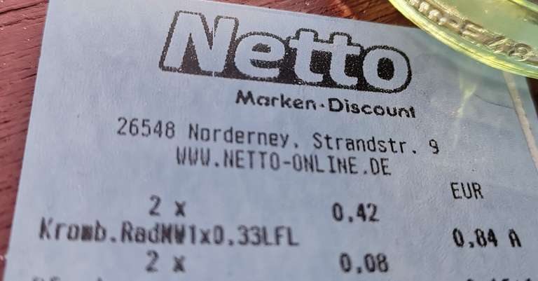 [PREISFEHLER und URLAUBSHACK, evtl. nur lokal Netto City Norderney] Krombacher Radler 0,33l für 42 Cent