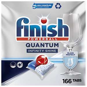 Finish Quantum Infinity Shine Spülmaschinentabs – Tiefenreinigung, Fettlösekraft und Glanz – Gigapack 166 Tabs [PRIME/Sparabo]