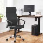 SONGMICS Bürostuhl / ergonomischer Schreibtischstuhl (höhenverstellbar und neigbar, belastbar bis 120 kg) | Schwarz oder Grau