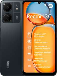 Xiaomi Redmi 13C Smartphone (6.74", 1600x720, IPS, 90Hz, Helio G85, 8/256GB, microSD, USB-C, Klinke, 5000mAh, Android 13, 192g)