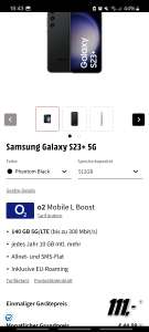 O2 Netz: Samsung Galaxy S23+ 256GB/512GB im Mobile L Boost mit 140GB für 1168,75€/1230,75€