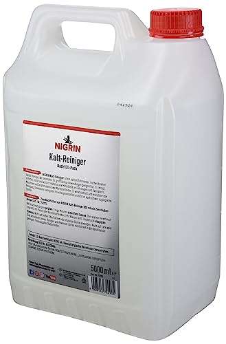 NIGRIN RepairTec Kaltreiniger, 5 Liter Kanister Nachfüllpack, zur Entfettung von Motor- und Maschinenteilen (Prime) 72290