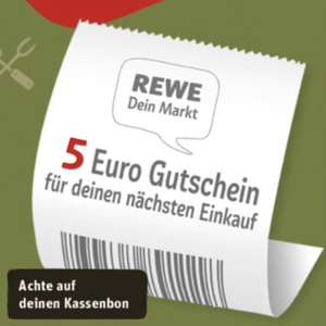 5,-€ Gutschein (MEW 50,-€ + 20,-€) bei REWE Center