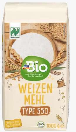 [DM] 1kg Typ 550 Weizenmehl Bio - 405 Bio, 1050 Bio Weizenmehl auch zum Preis