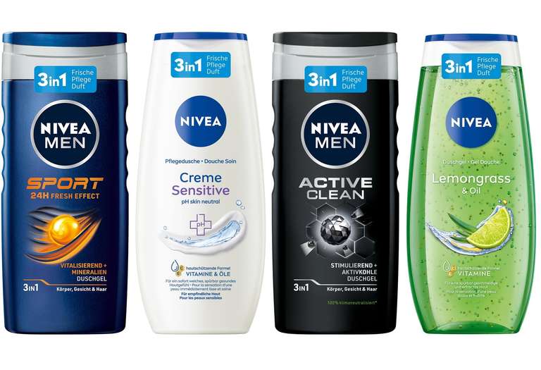 Nivea Duschgele reduziert, z.B. [Edit] nur noch NIVEA Coconut & Jojoba Oil Pflegedusche (250 ml) verfügbar für 1,33€ [Prime Spar-Abo]
