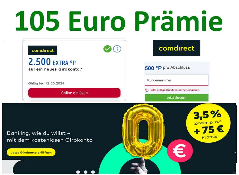 [comdirect + Payback] 3000 Punkte + 75€ für Girokonto inkl. Tagesgeld 3,5% pa 3 Monate, bis 1 Mio. €; Neukunden; personalisiert; eID möglich
