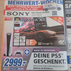 (lokal Aschaffenburg) SONY BRAVIA OLED TV 65"+PS5 DISK VERSION GESCHENKT
