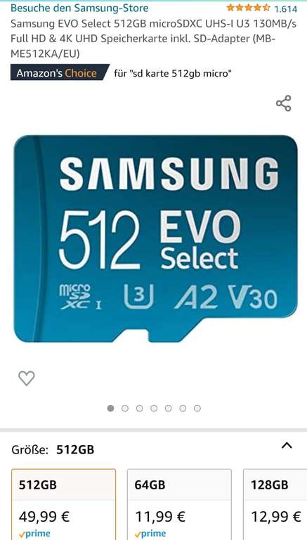 [Prime] Samsung EVO Select 512GB microSDXC