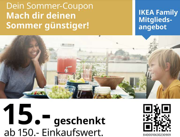 [lokal - IKEA München Brunnthal + Eching] 15€ Rabatt ab 150€ (29.07.-09.09.)