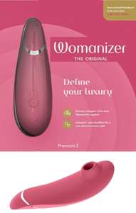 Womanizer "Premium 2" (das Original) Druckwellen-Vibrator, 14 Intensitätsstufen, wasserdicht, Autopilot