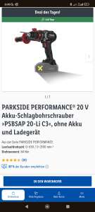 Parkside Performance Schlagbohrschrauber PSBSAP 20-Li C3