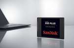 SanDisk SSD Plus interne Festplatte 240 GB (Lesegeschwindigkeit 530 MB/s, Schreibgeschwindigkeit 440 MB/s, stoßfest) (Prime)