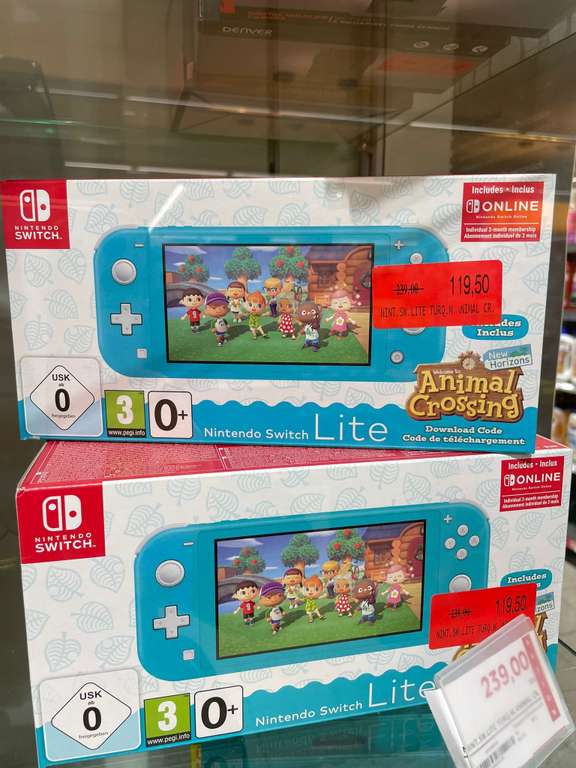 Lokal Friedrichshafen: Nintendo Switch lite, türkis inkl. Animal Crossing und 3 Monate online Mitgliedschaft
