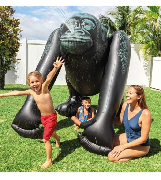 Intex Giant Gorilla Wassersprinkler, aufblasbar, mit Wasseranschluss, HxBxT: 185x170x170 cm [Mytoys]